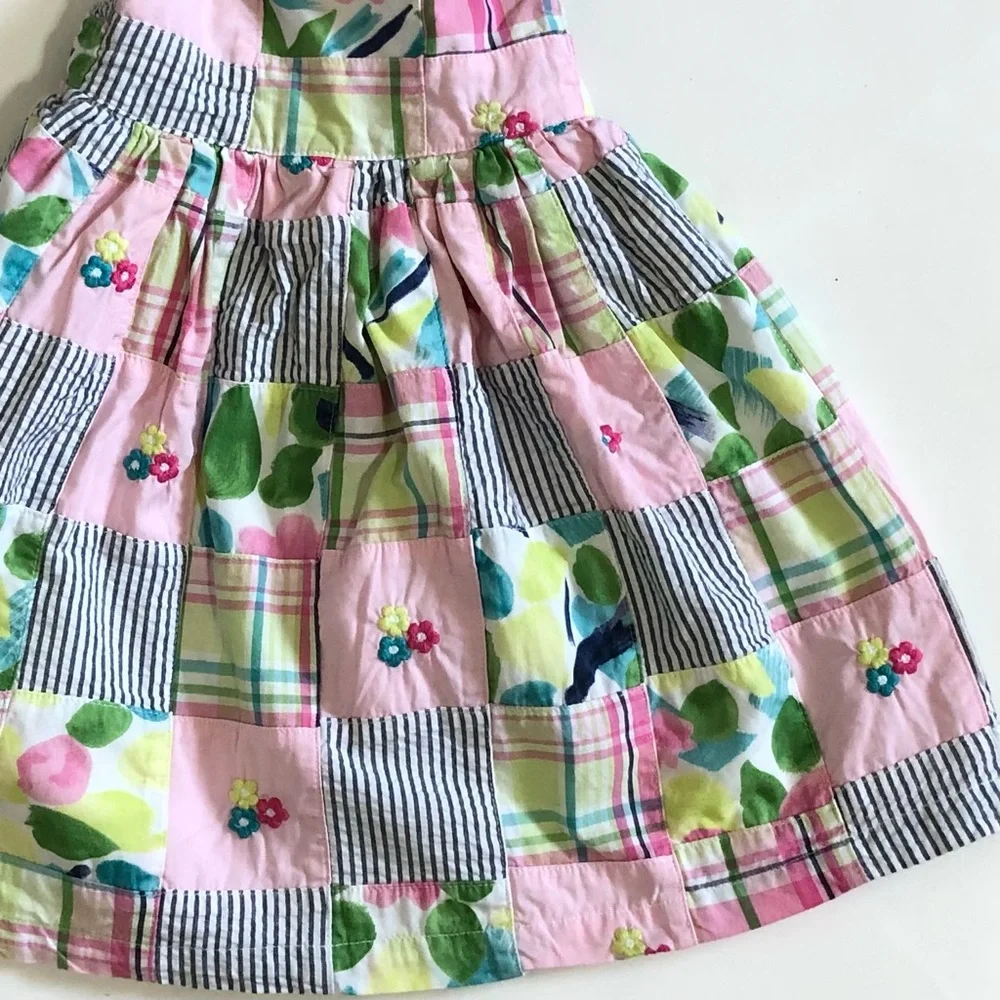 Gymboree Patchwork Girls Dress Sz 12-18mos